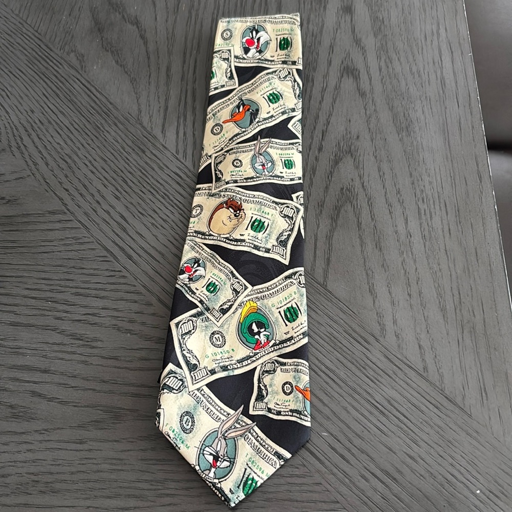 Warner Brothers Looney Tunes Mania Tie Retro Vintage 1996